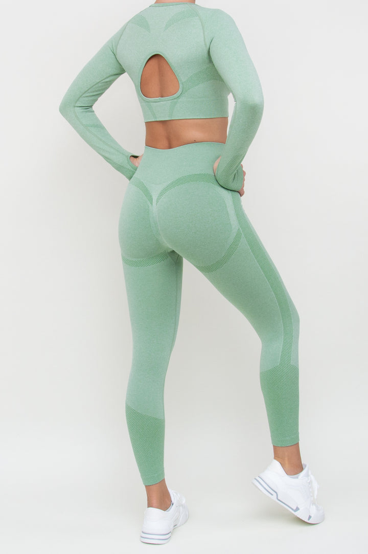 Kostiumas "Seamless Cut Back Green"