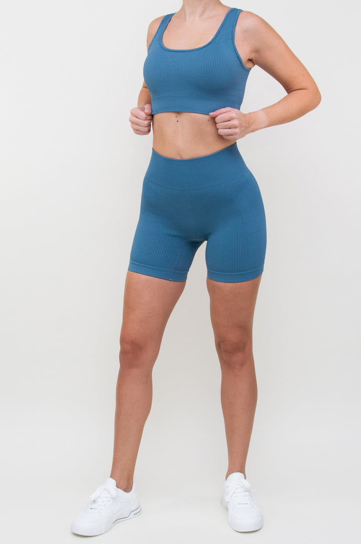 Kostiumas "Ribbed Knit Classic Set Dusty Blue"