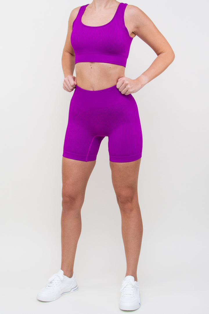 Kostiumas "Ribbed Knit Classic Set Purple"