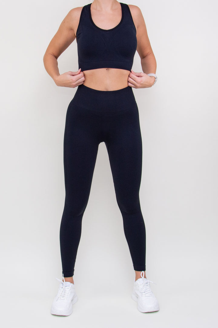 Kostiumas "Seamless High Stretch Black Set"