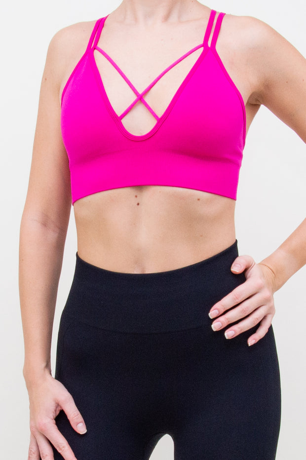 Liemenėlė "Criss Cross Backless Pink"