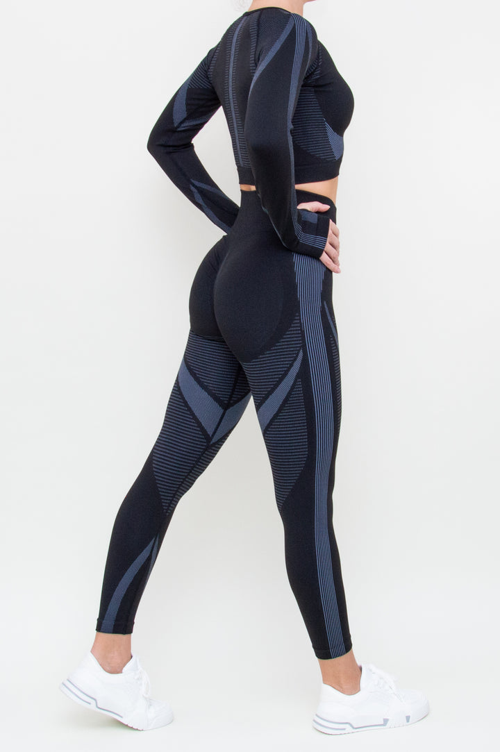 Kostiumas "Colour Block Black Set"