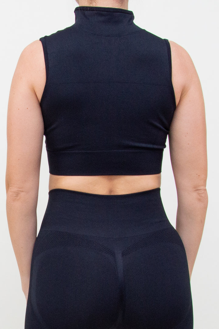 Marškinėliai "Basic Zip Black"
