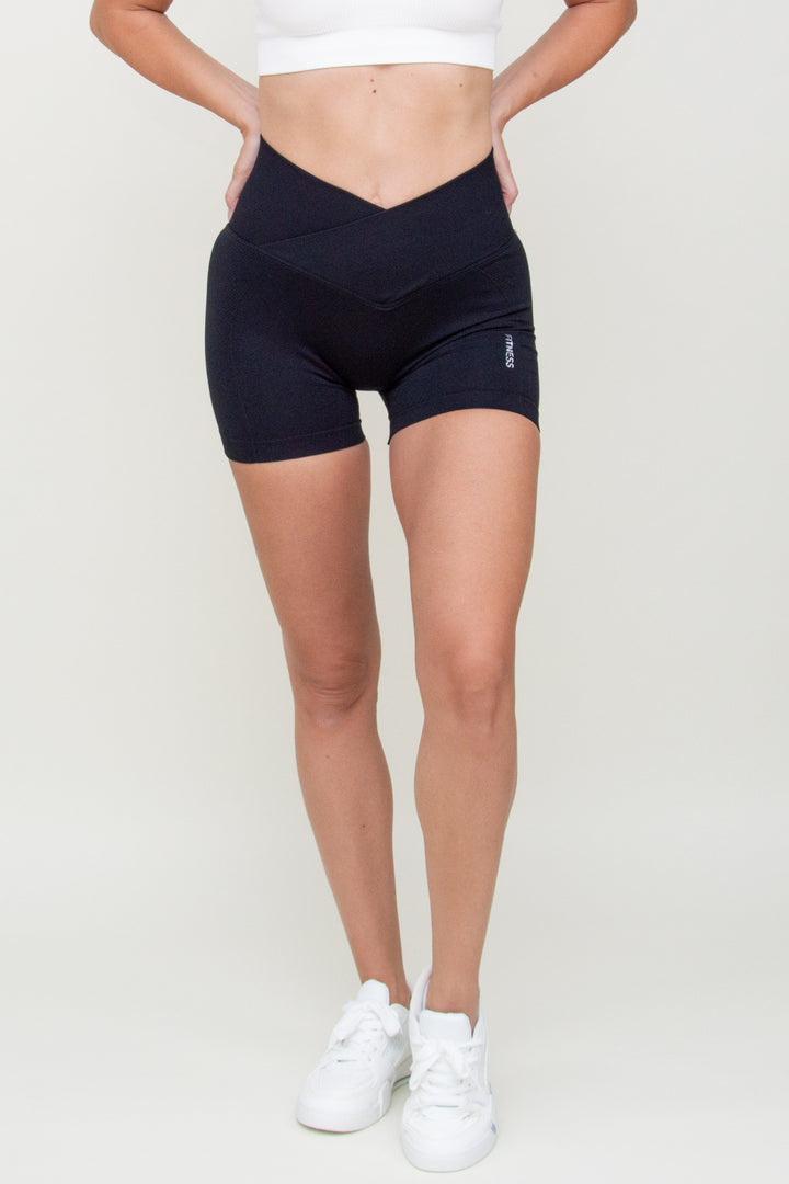 Šortai "Cross Waist Black"