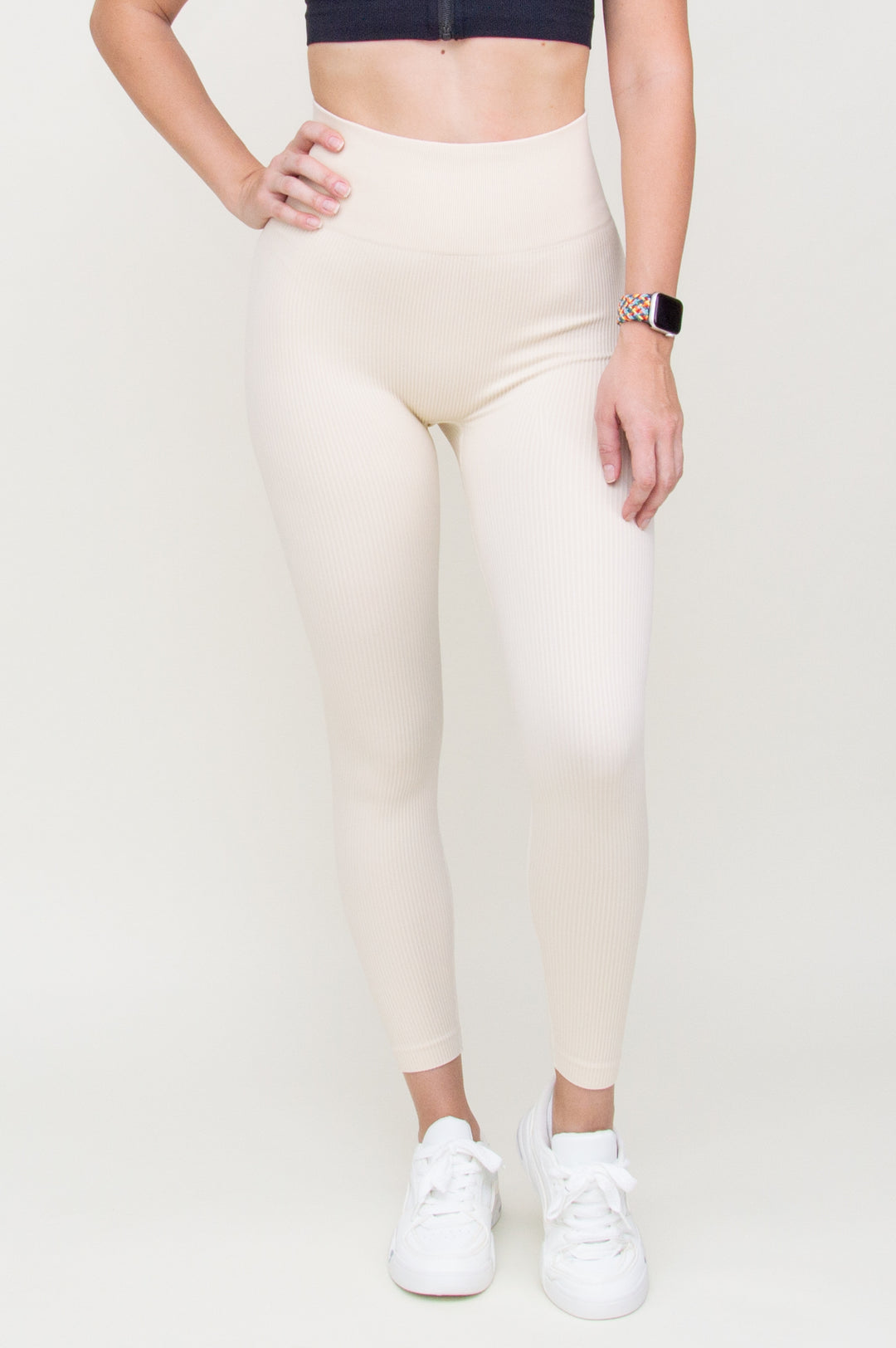 Tamprės "Ribbed Push Up Apricot"