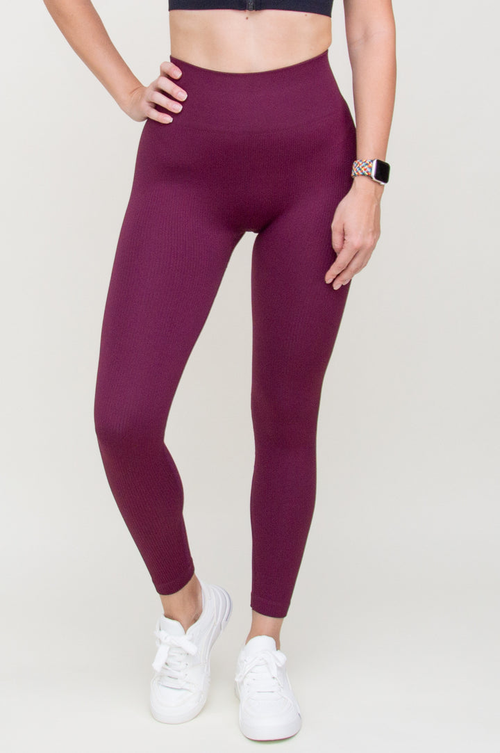 Tamprės "Ribbed Push Up Burgundy"