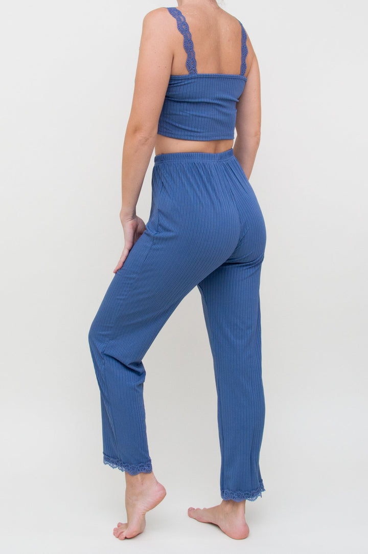 Pižama "Lace Button Dusty Blue"