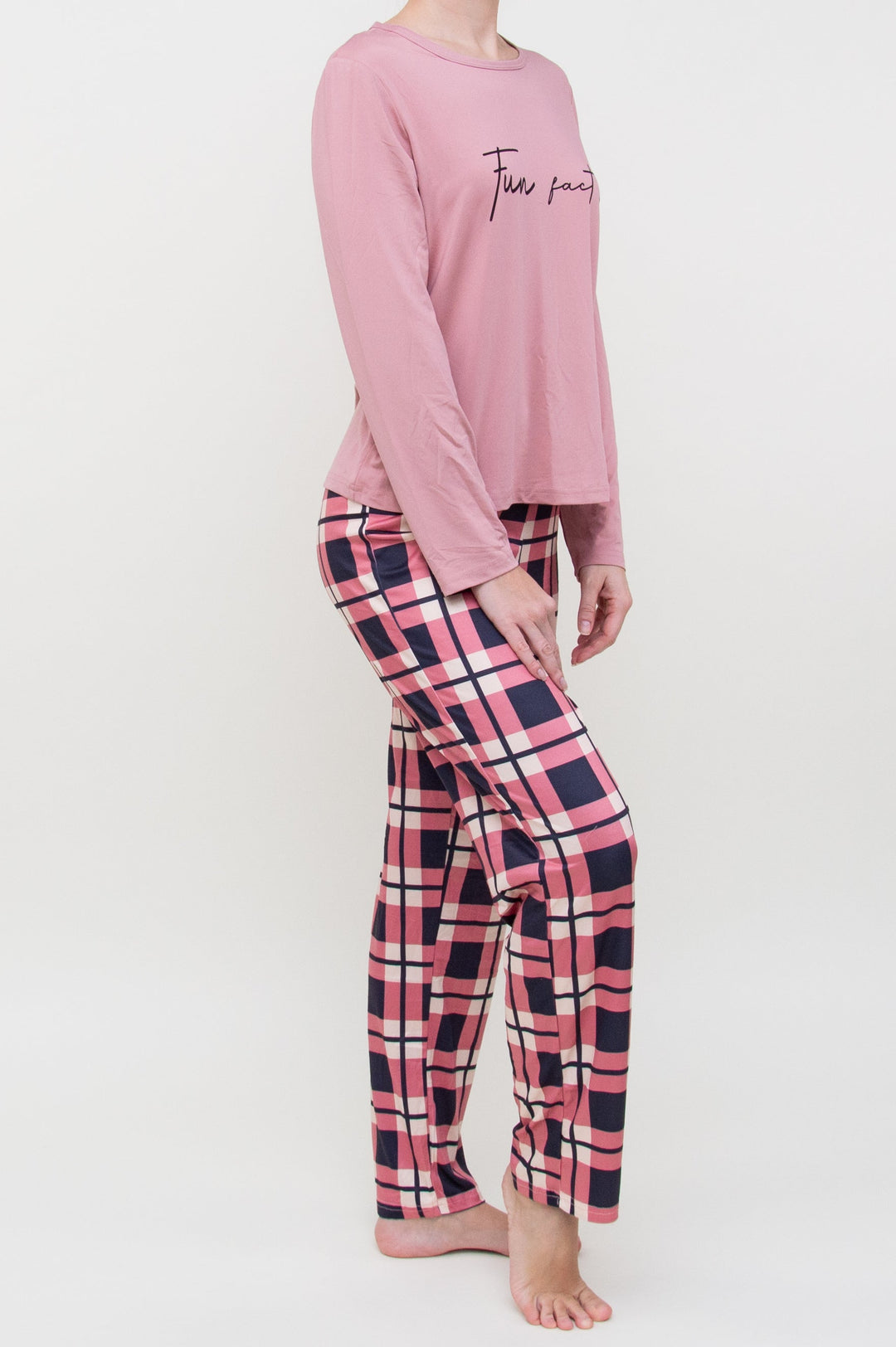 Pižama "Letter Graphic Print Pink"
