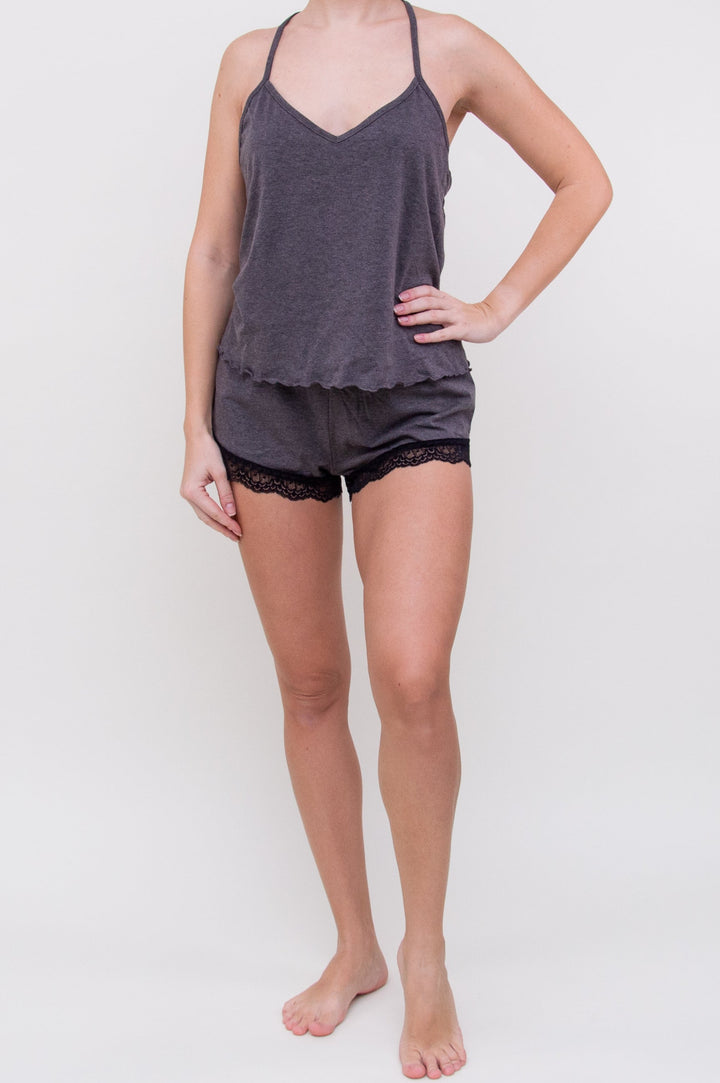 Pižama "Lace Back Dark Grey"