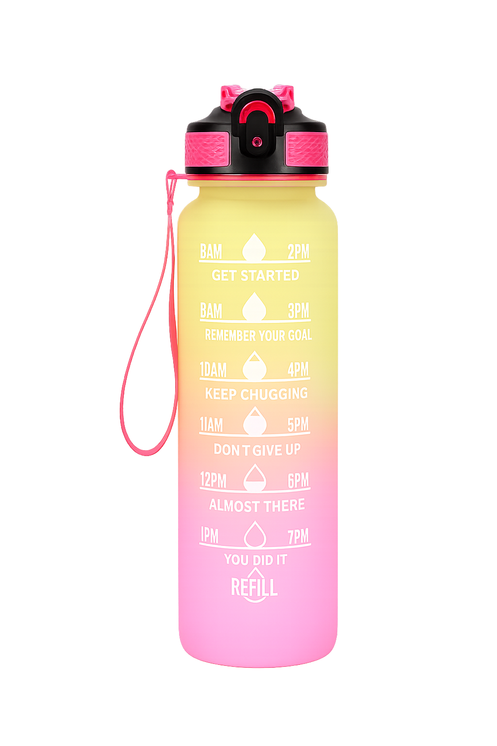Gertuvė "Yellow Pink Water Bottle"
