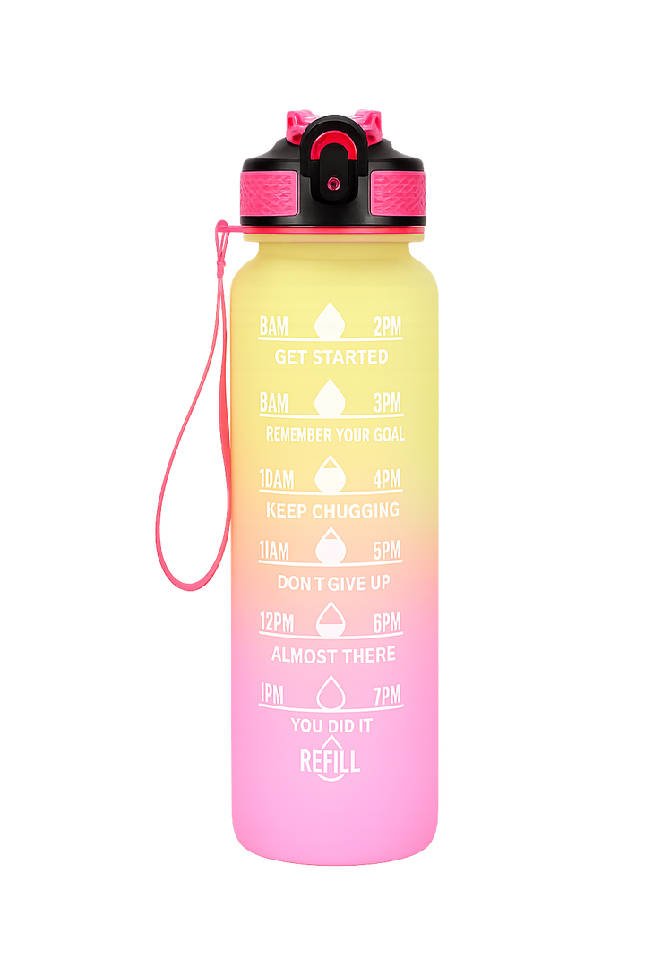 Gertuvė "Yellow Pink Water Bottle"